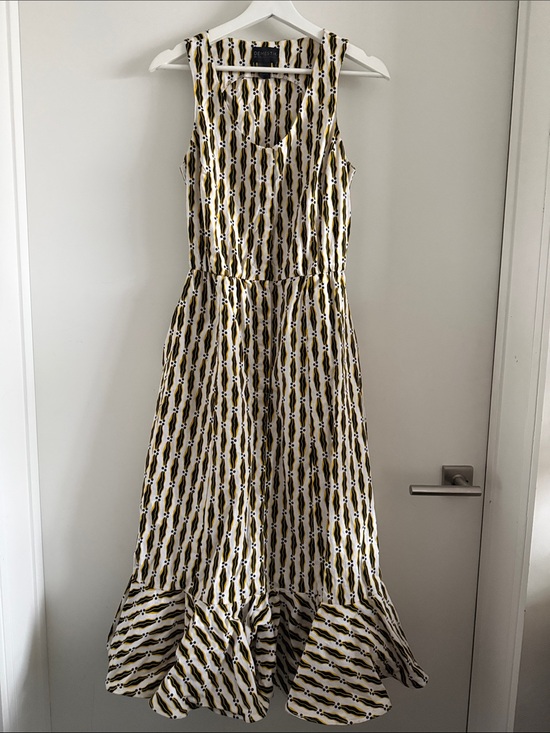 DEMESTIK Dresses & Skirts - Demestik by Reuben Reuel maxi dress with ruffle bottom size xs